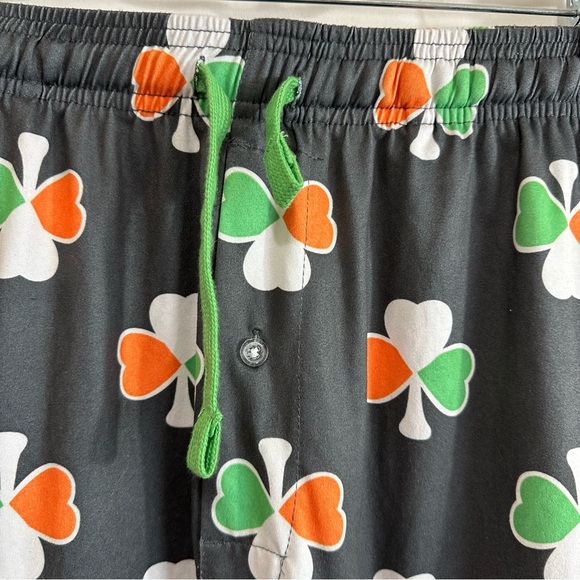 Bioworld Mens Irish Flag Shamrock Clover Print Pajama Loungewear Pants Medium - Picture 2 of 6
